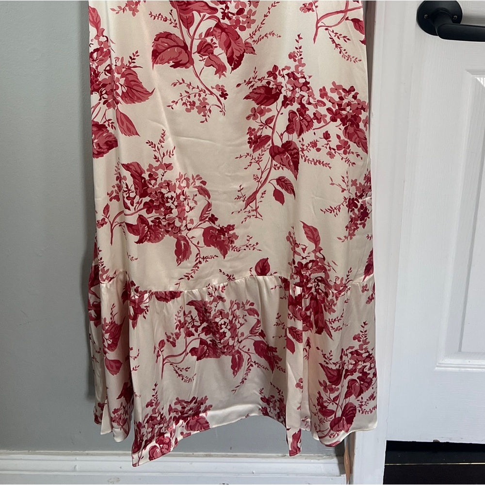 NWT Reformation Sianna Silk Dress -Size 6 in Paris Floral - Picture 8 of 9